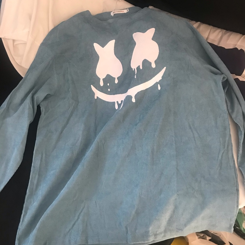 Long sleeve turquoise shirt